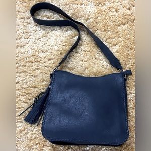 Blue Messenger Crossbody Bag